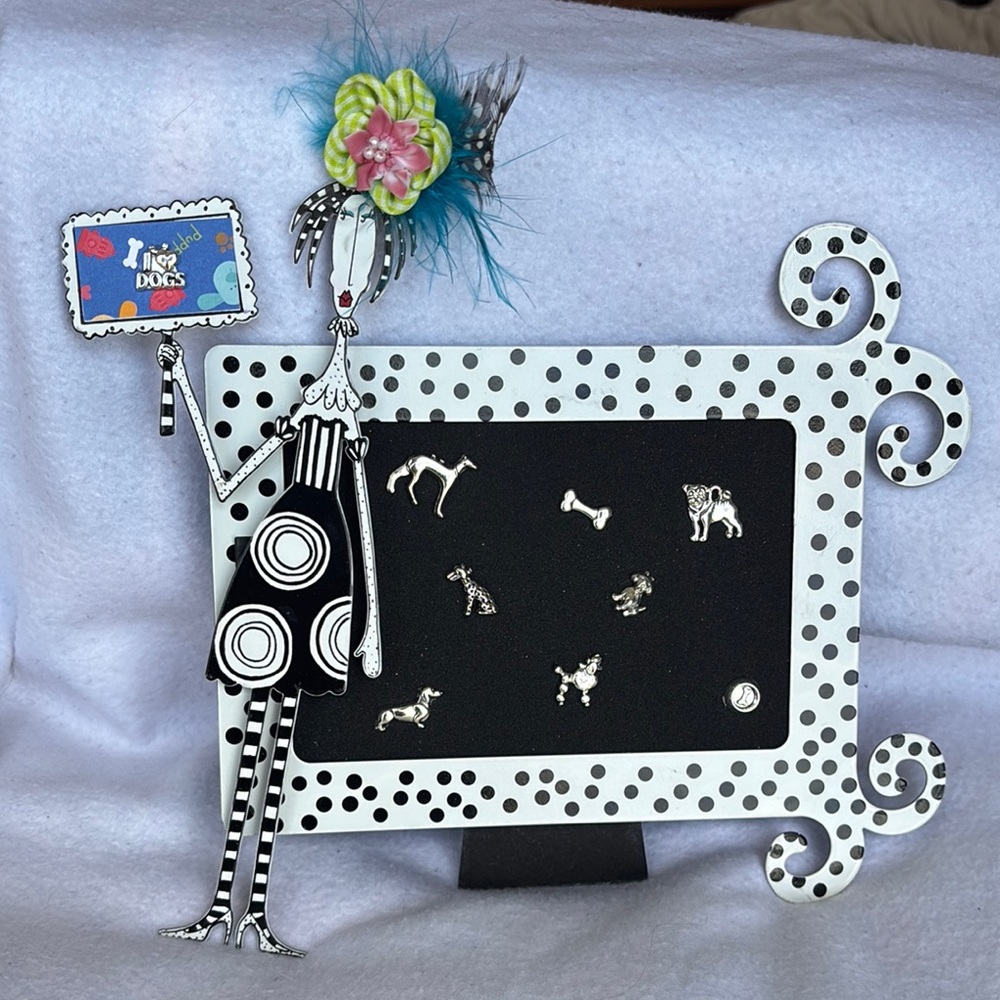Whimsical Polka Dot Dog Magnet Board